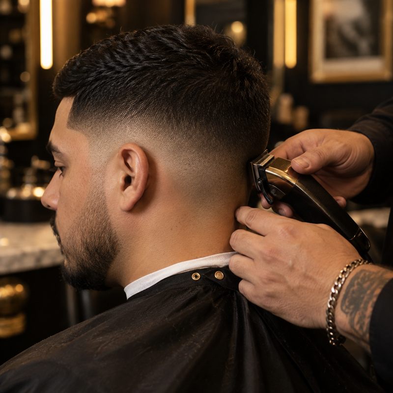 Imagen ilustrativa de un corte fade en proceso